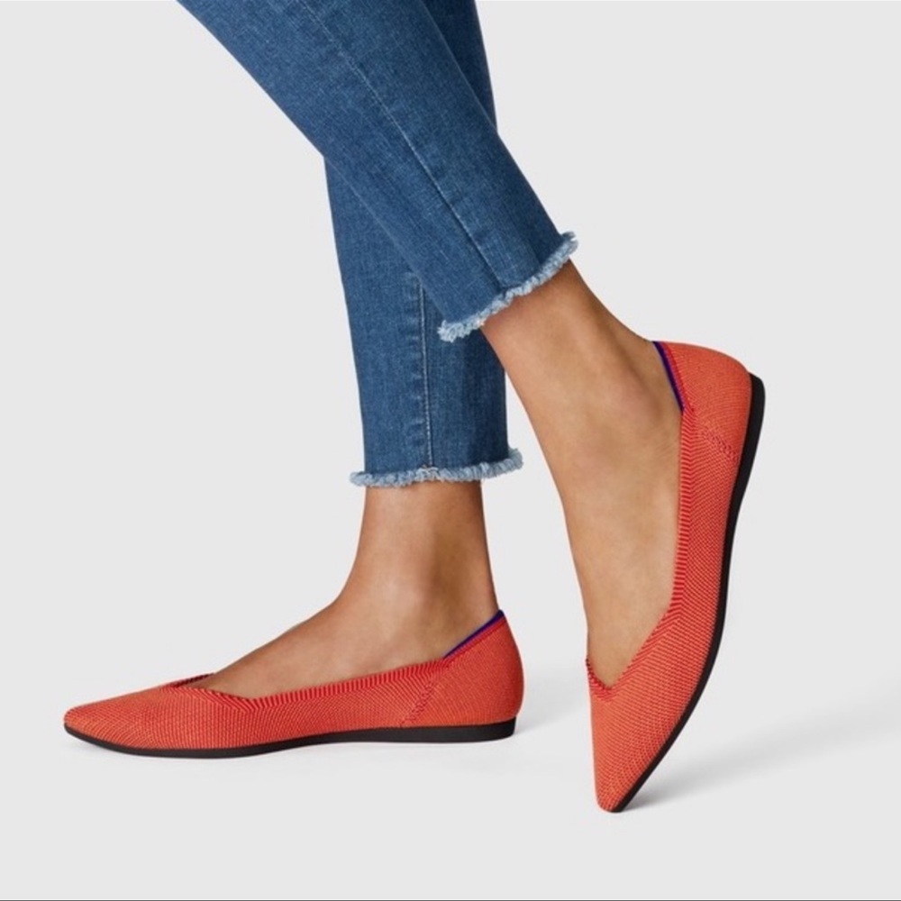 Rothy’s The point Persimmon flats size 10 like new no flaws RETIRED COLOR
